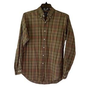 Ralph Lauren Blue Label Green & Cream Plaid Button Down